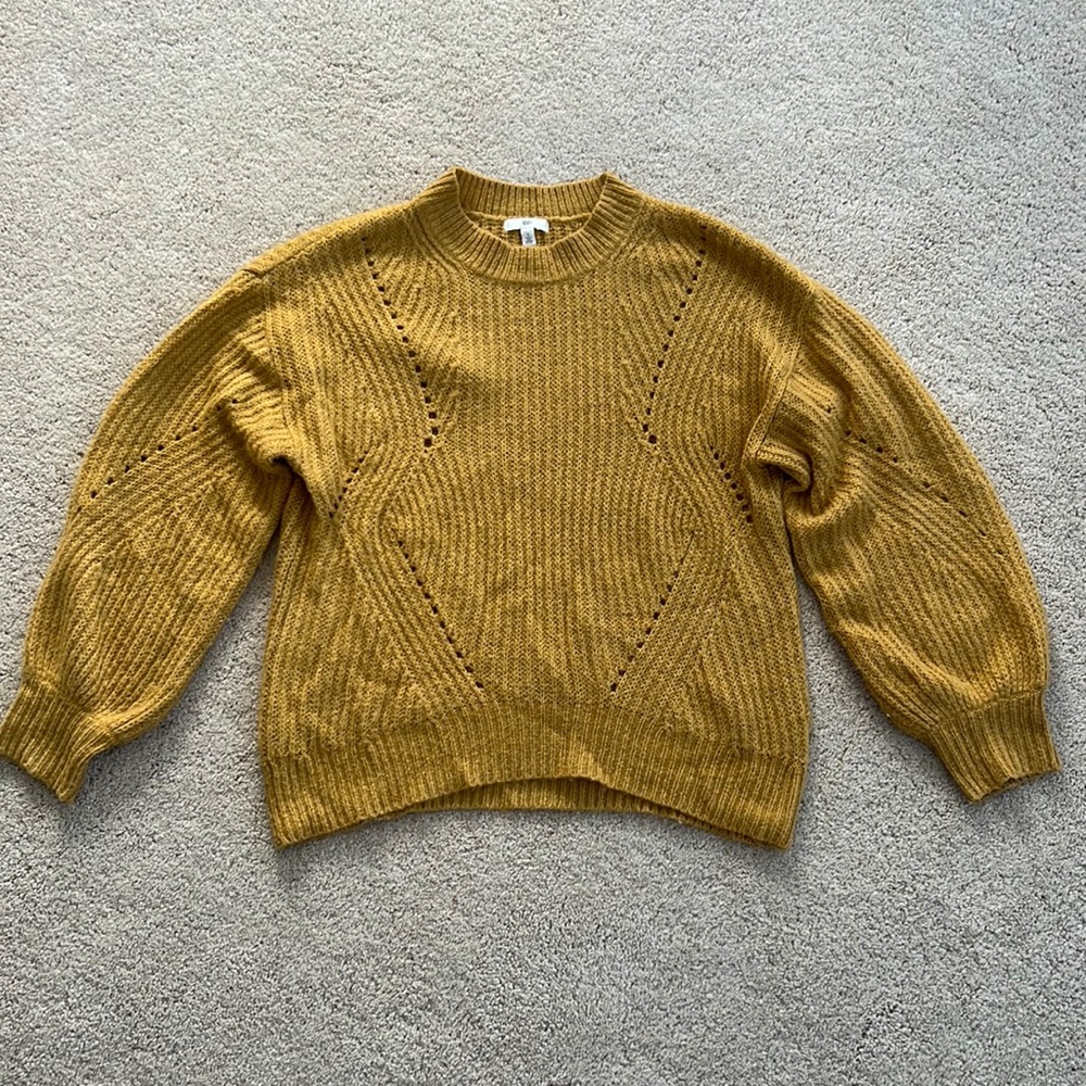 Brass Plum (BP) Small Yellow/Gold Knit Sweater